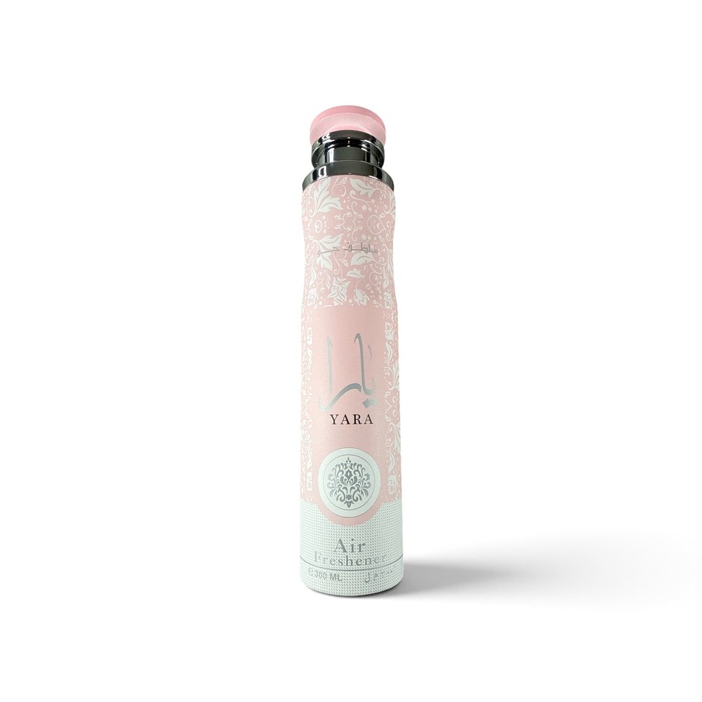 Lattafa Yara Air Freshener 300ml Arabian Home Fragrance Spray Pink Canister